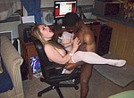 Desperate overexcited white chicks fucked wild by guys with huge ebony dicks - homemade porn photos