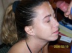 Cheerful wife loves so much when cumshot leaks down her slutty face - amateur porn photos