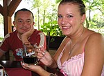 Amateur porn - barmaid seduced a man who came to her cafe, now he is her boyfriend and she feeds him with free beer and champagne and fucks him daily hard satisfying all her big sexual desires