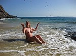 Middle aged lady decided to go on vacation. See her nude sunbathing at the sea and sleeping naked on the bed in hotel - amateur porn photos
