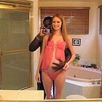 Amateur porn - cute tall blonde girl taking selfies with her black boyfriend. She is pregnant and horny like a pure black cock slut. Watch her sucking and fucking big black cock of her interracial lover