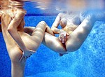 Beautiful amateur girls swimming nude underwater in pools and open sea or ocean. Their sweet pussies look so exciting underwater