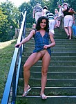 Various mature and young girls and women next-door love to wear no panties upskirt on summer days and here you can see how they flash nude pussies upskirt to buddies and strangers in public and at home