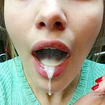 Cum slut girls who love to take mouthfulls and facial cumshots after blowjobs when they are having oral sex with boyfriends - amateur porn photos