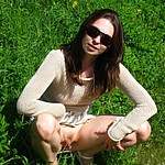 lustful wife spreading legs and shows pussy outdoors and getting her wet pussy fucked later at home