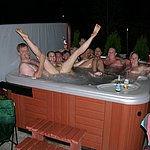 homemade porn from crowded swinger party in hot bath tube - amazing group sex orgy
